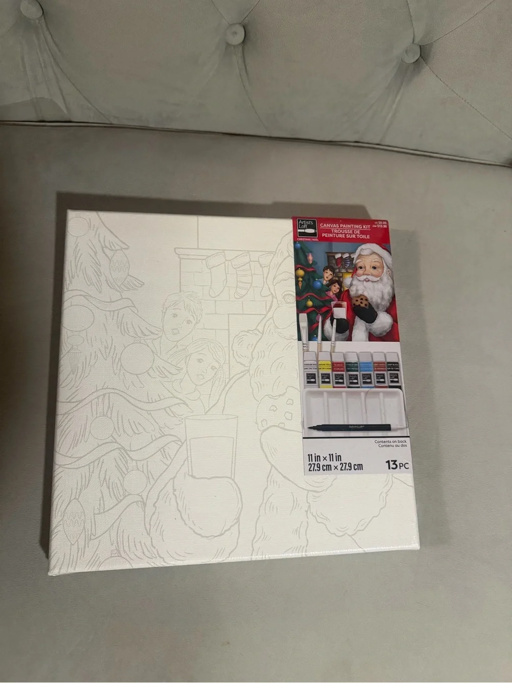 Holiday Paint-By-Number Canvas Kit - White